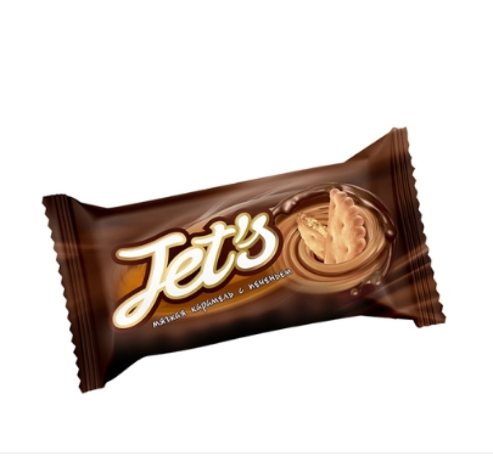 Конфеты "Jet`s/Джетс" с печеньем с корпусами на карамельной основе глазированные 1 кг - фото1
