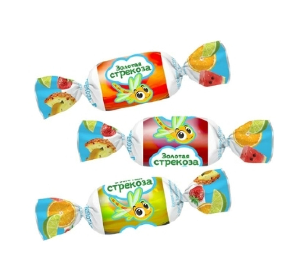 Конфеты желейные "Золотая стрекоза" ассорти вкусов 1 кг - фото1