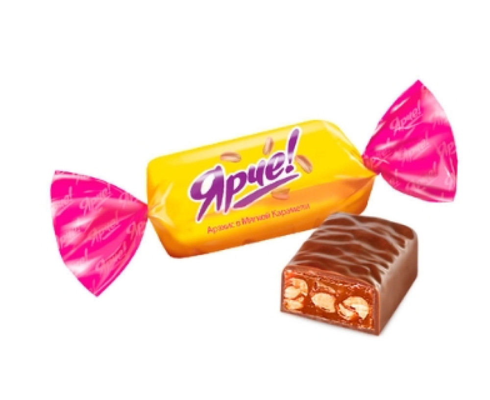 Конфеты с корпусами на карамельной основе глазированные "Ярче!" мини арахис 1 кг - фото1