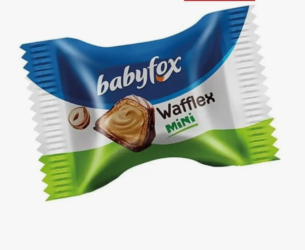 Конфета ваф."Baby Fox Creamy Choco" с мол.-орех. нач. в мол. шоколаде, 2 кг - фото1