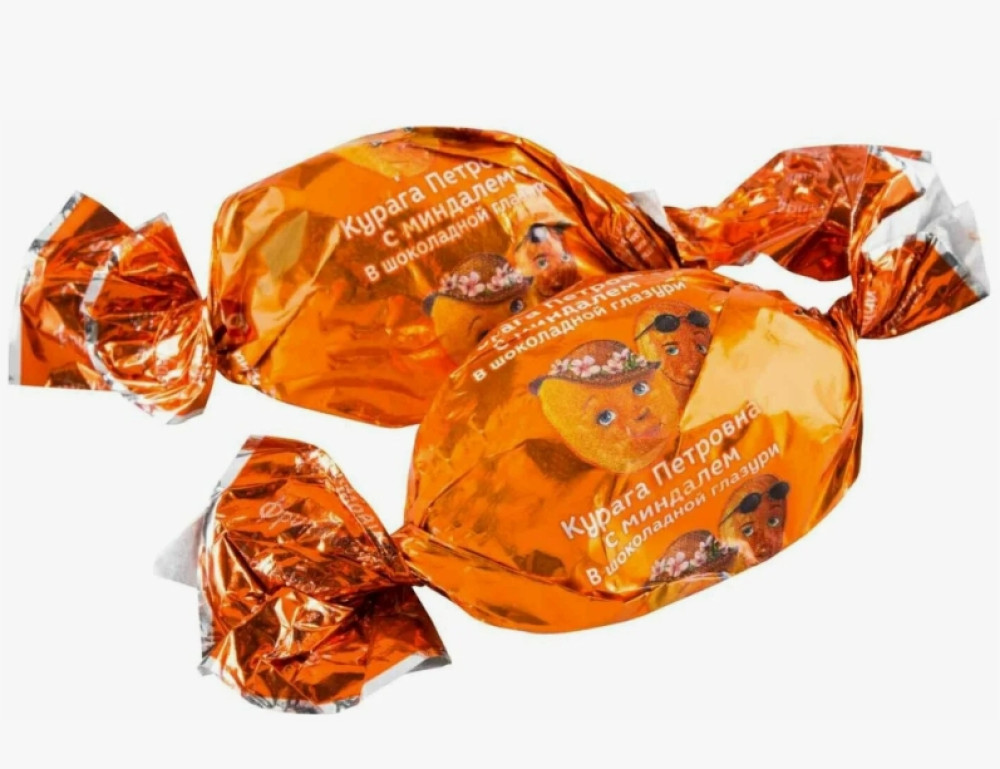 Конфеты «Фруктовичи»  Курага Петровна с миндалем в шоколадной глазури 1 кг - фото1