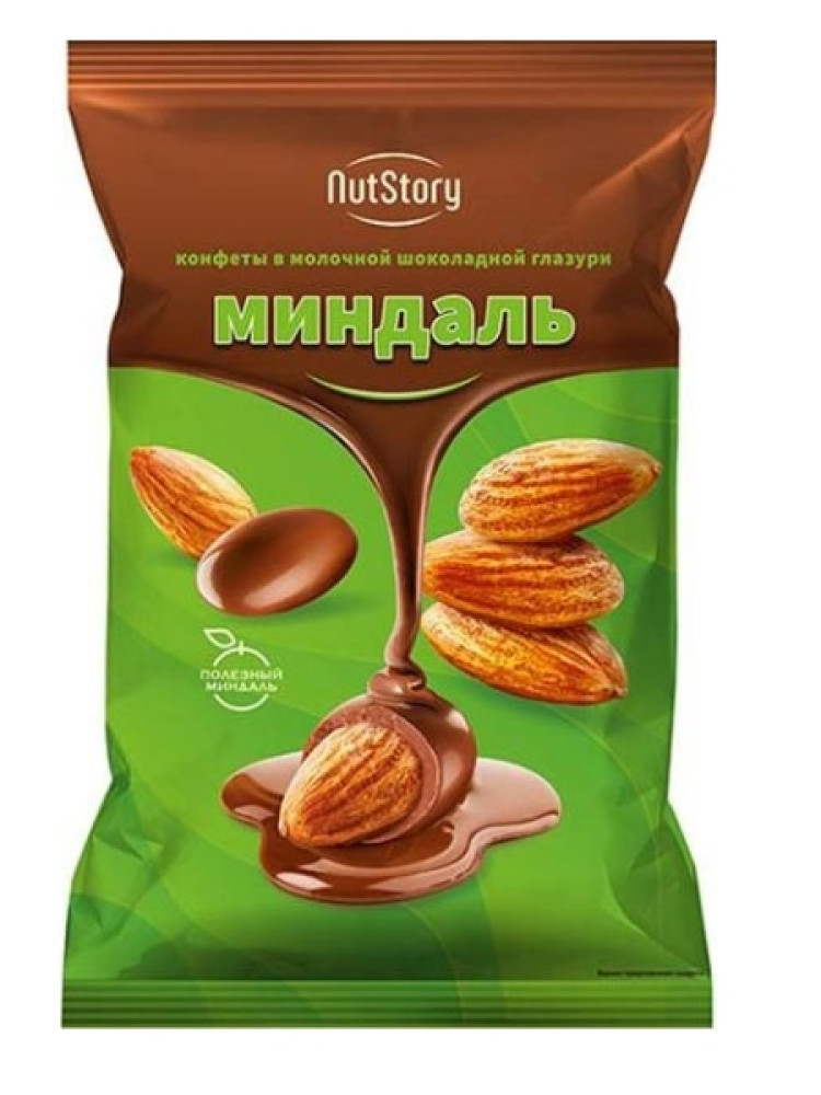 Конфеты миндаль в молочной шоколадной глазури  1 кг - фото1