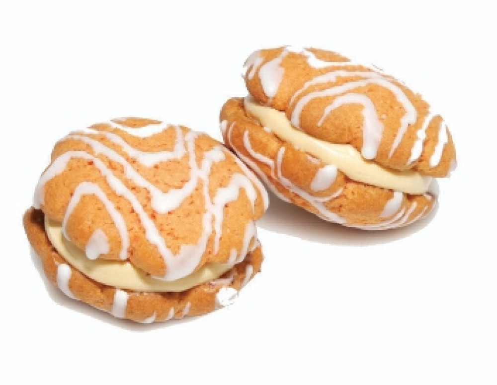 Десерт ванильный с прослойкой со вк.«Манго-Маракуя» с конд.глазурью» 1,1кг - фото1