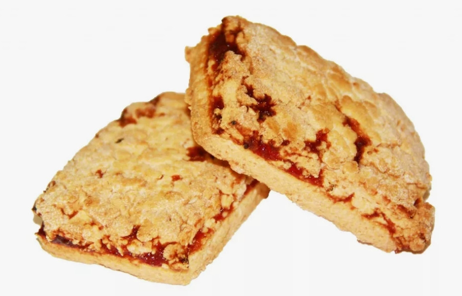 Печенье Ягодка с фруктовой начинкой со вкусом клубники/клюквы 5кг - фото1