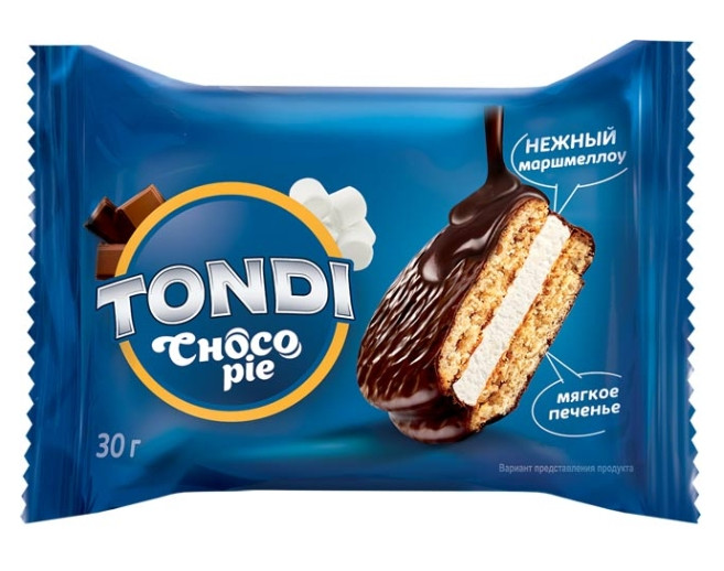 Мучное кондитерское изделие глазированное TONDI ChocoPie , 2,13кг - фото1
