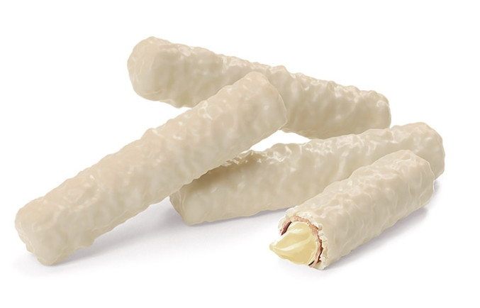 Трубочки вафельные с кокосом в белой глазури, 2кг - фото1