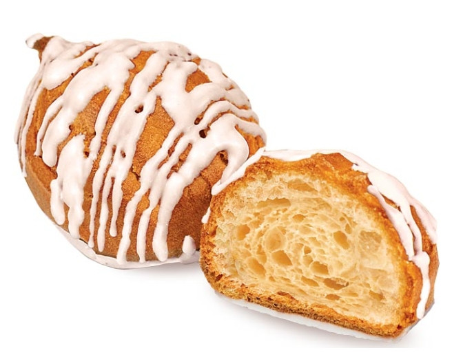 Изделия кондитерские мучные заварные "Заварные пышечки"  в белой глазури, 2кг - фото1